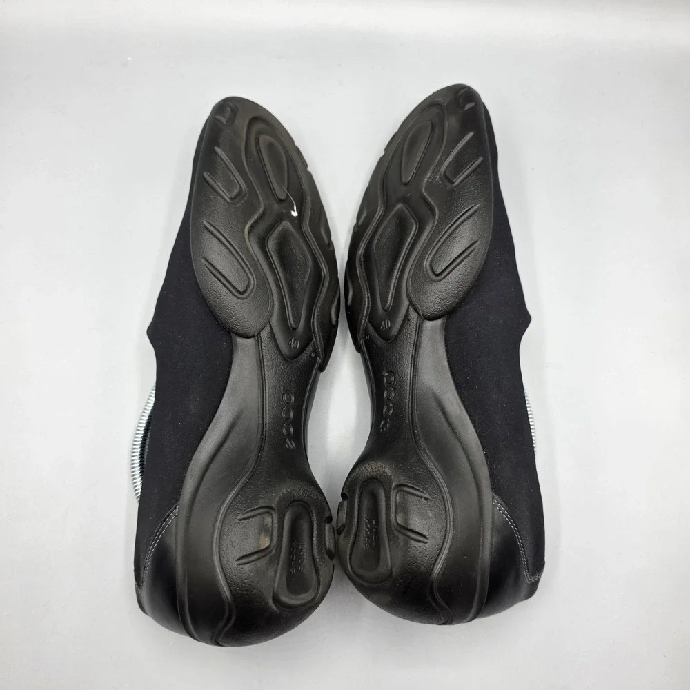 ECCO Rise Shoes Womens 40 Black Gore-Tex Waterproof Slip‎ On Wedge Comfort